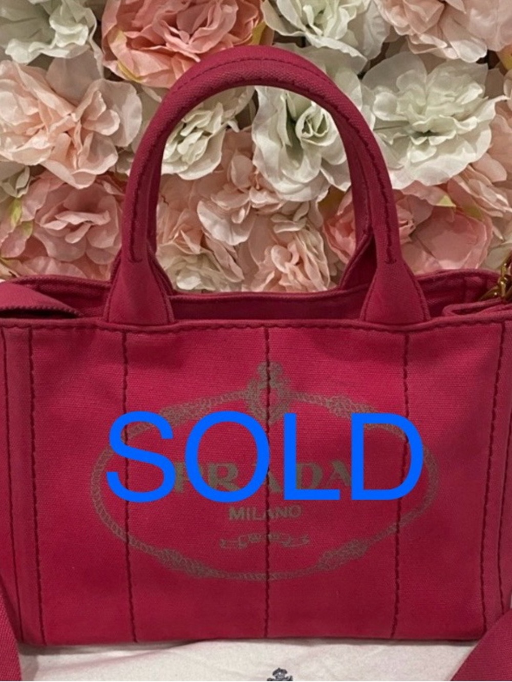 ***SOLD***Prada Canapa Pink Tote Bag